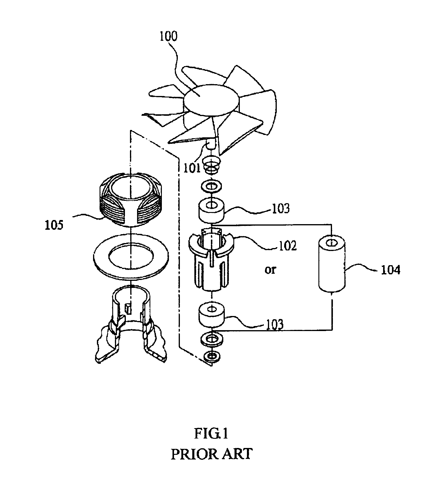 Rotation support of heat-dissipation fan