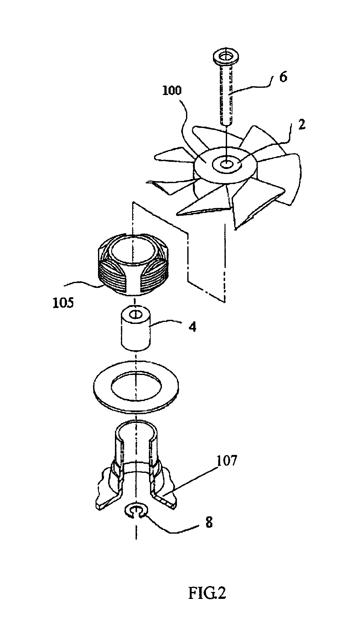 Rotation support of heat-dissipation fan