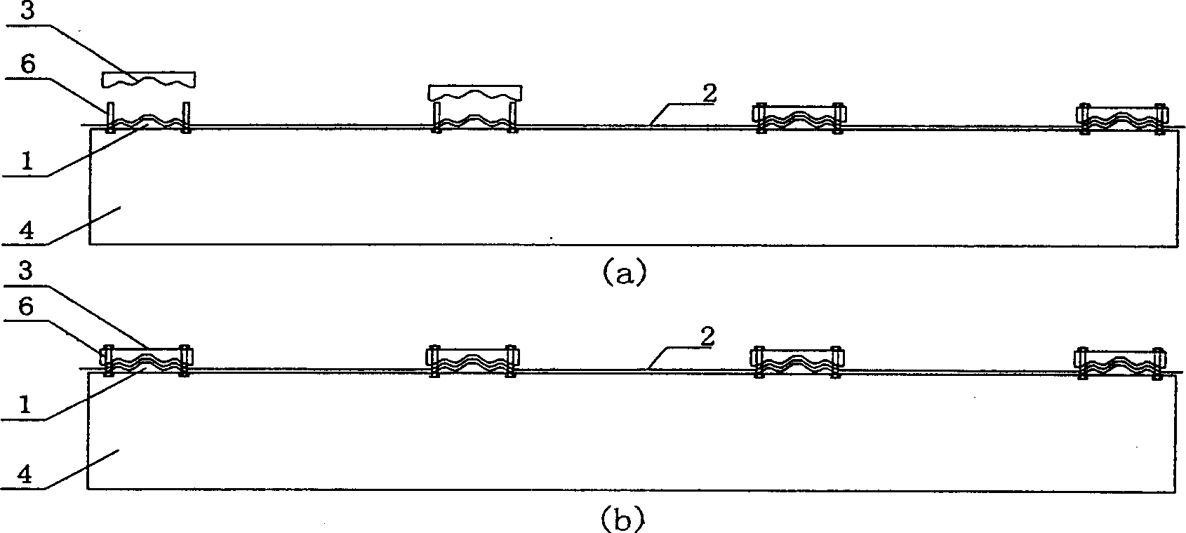 High strength composite non-prestressed stretching and anchoring construction method