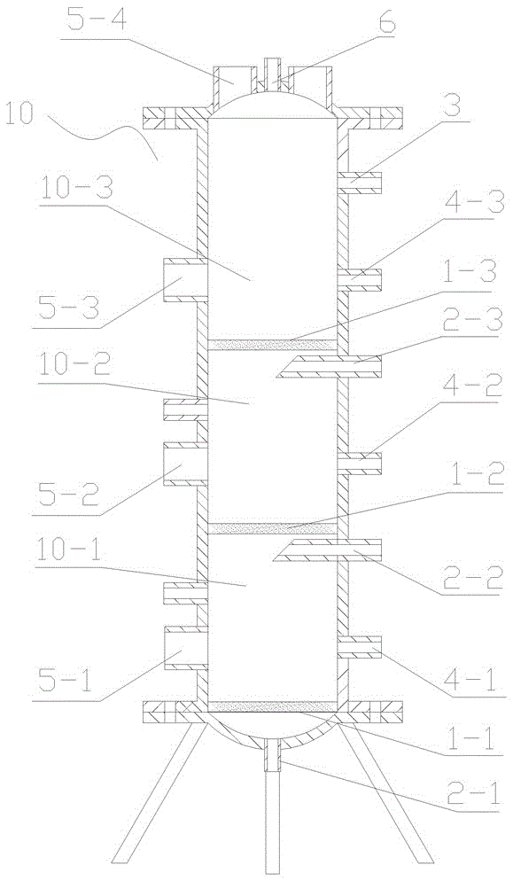 Multi-chamber fixed-bed biomembrane reactor and method for treating perchlorate in sewage using same