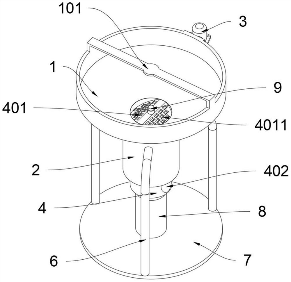 Rotary capsule bottling device for capsule counting plate