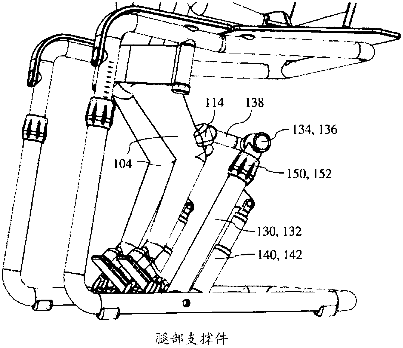 Exercise equipment intended for exercising legs of a person