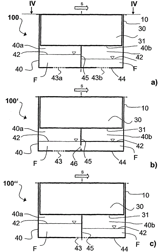 Lamellar separator with sump