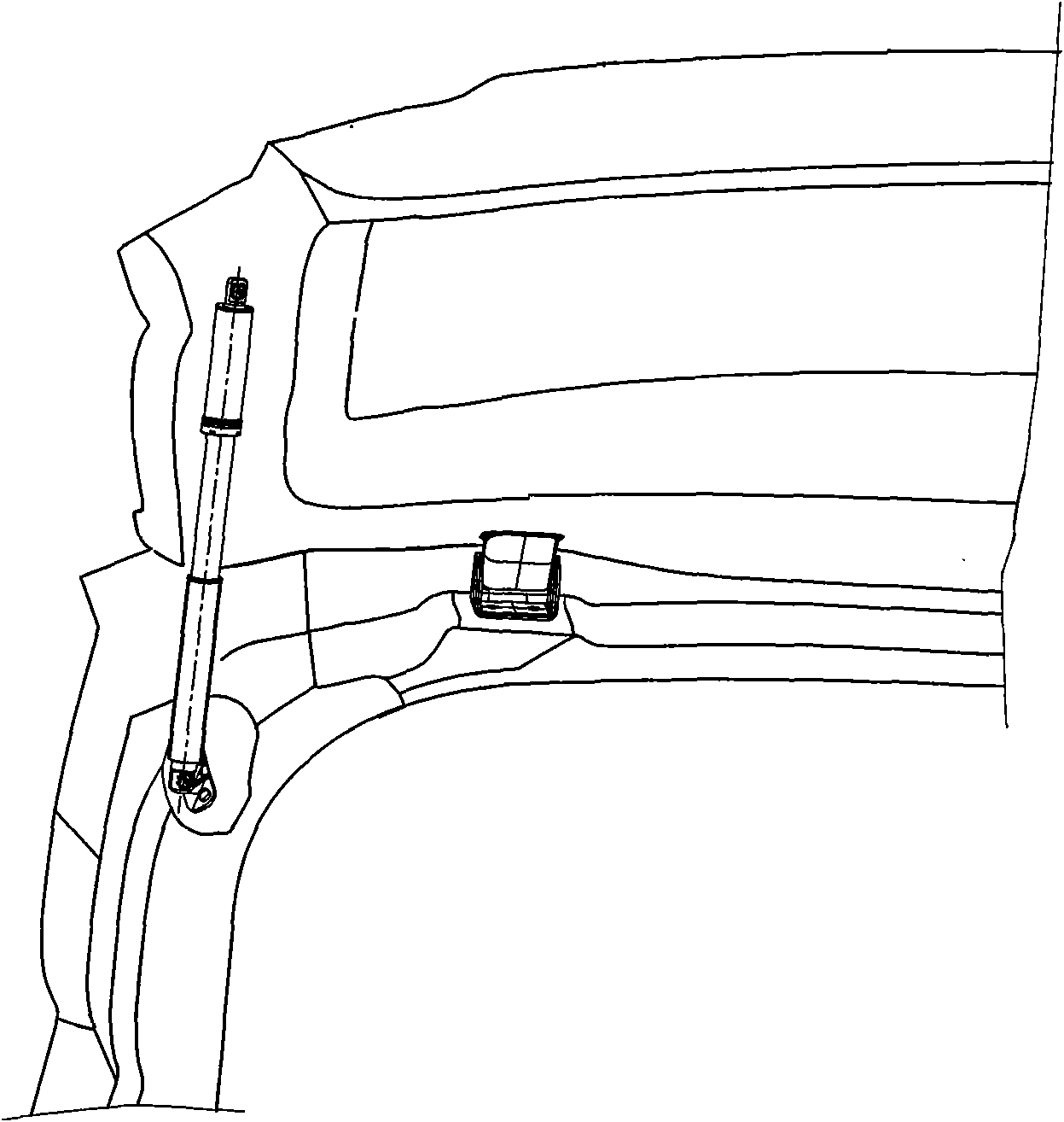 Automobile power back door driving mechanism