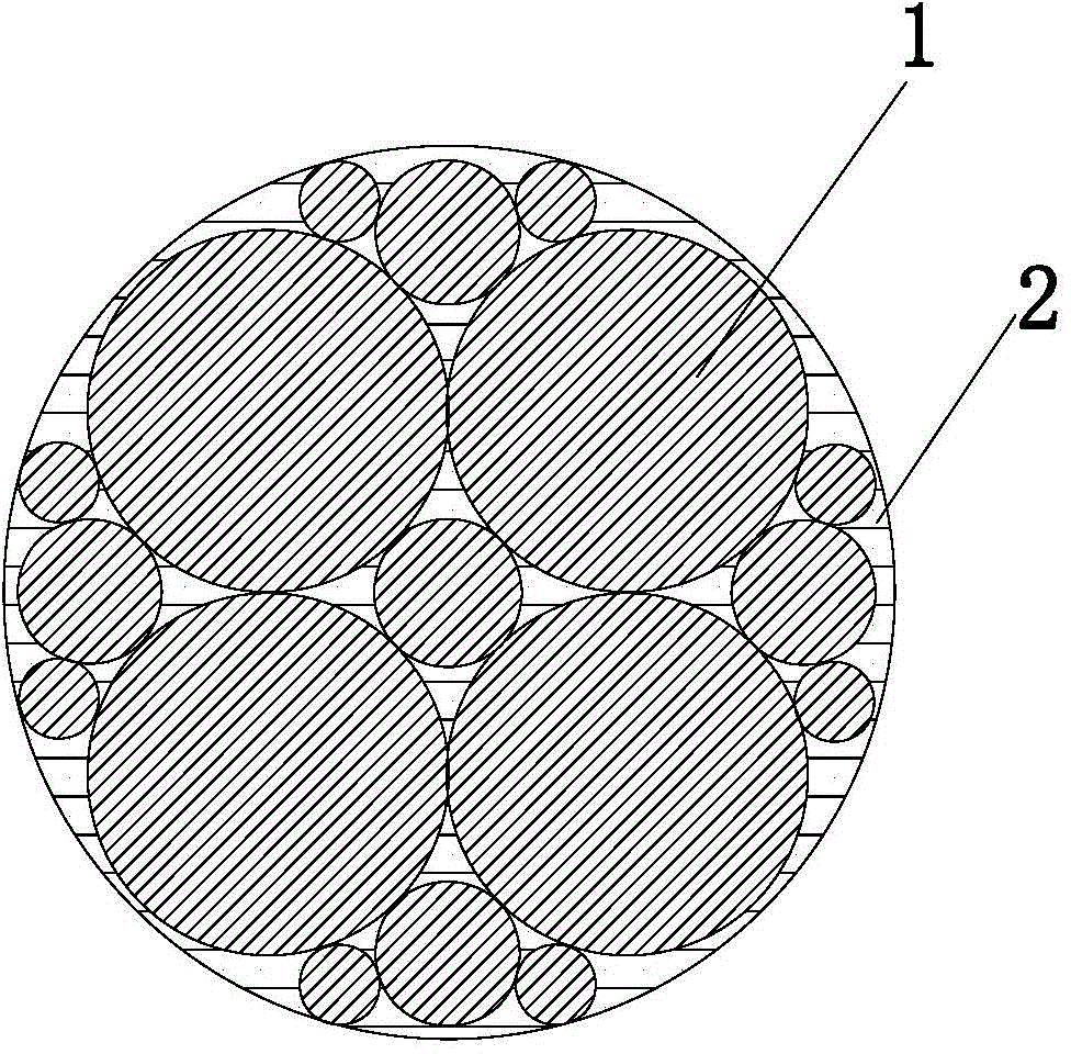 Manufacturing method of large-diameter multi-core combined core rod