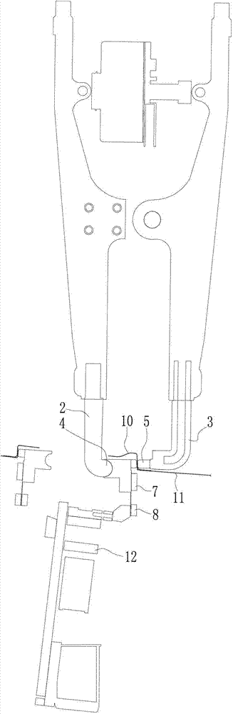 Double-head separate resistance spot welding tongs