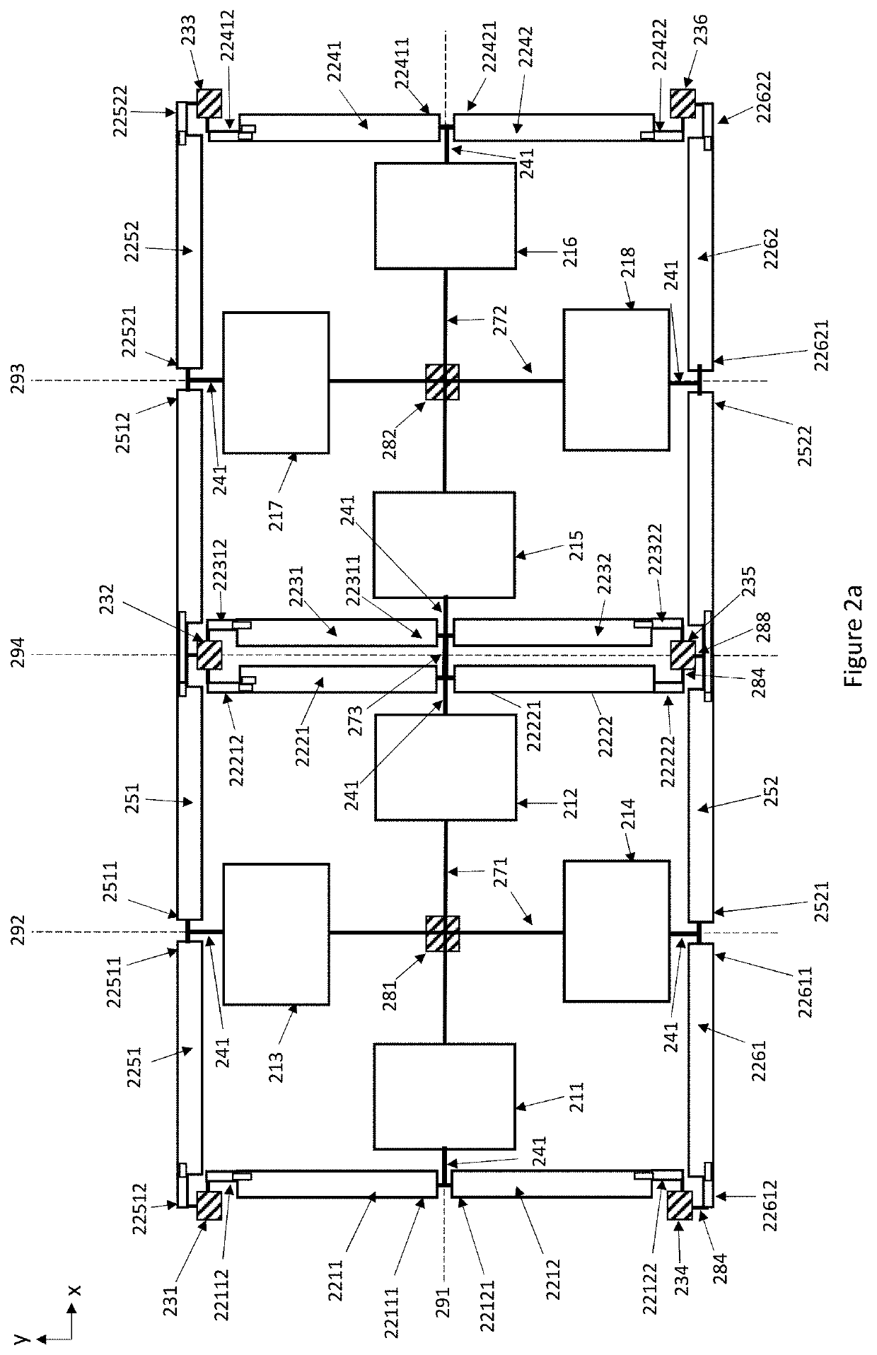 Multiaxis gyroscope with supplementary masses