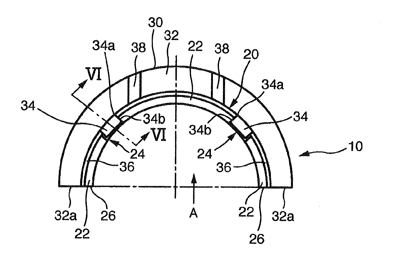 Crankshaft bearing for internal combustion engine