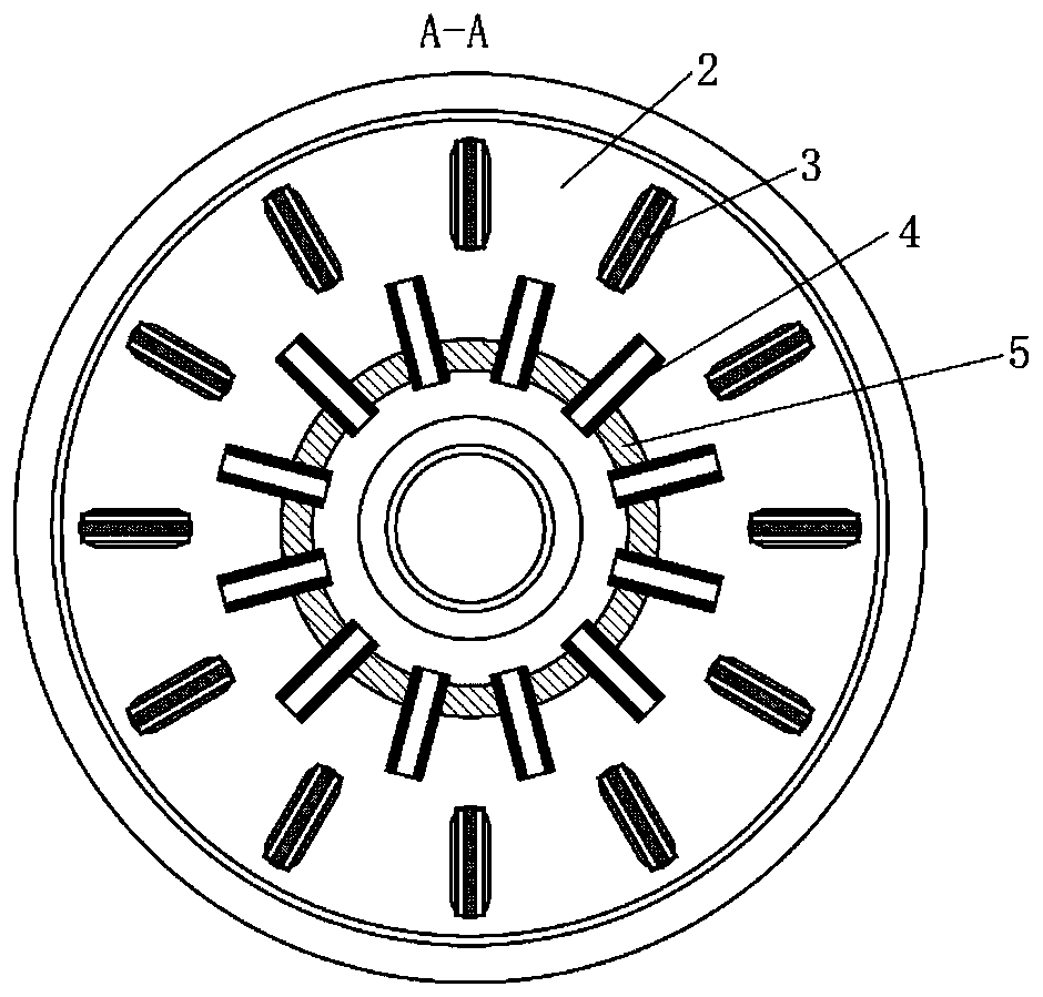 Contra-rotating gas compressor structure and composite type anti-whirling device structure suitable for contra-rotating gas compressor air entraining system