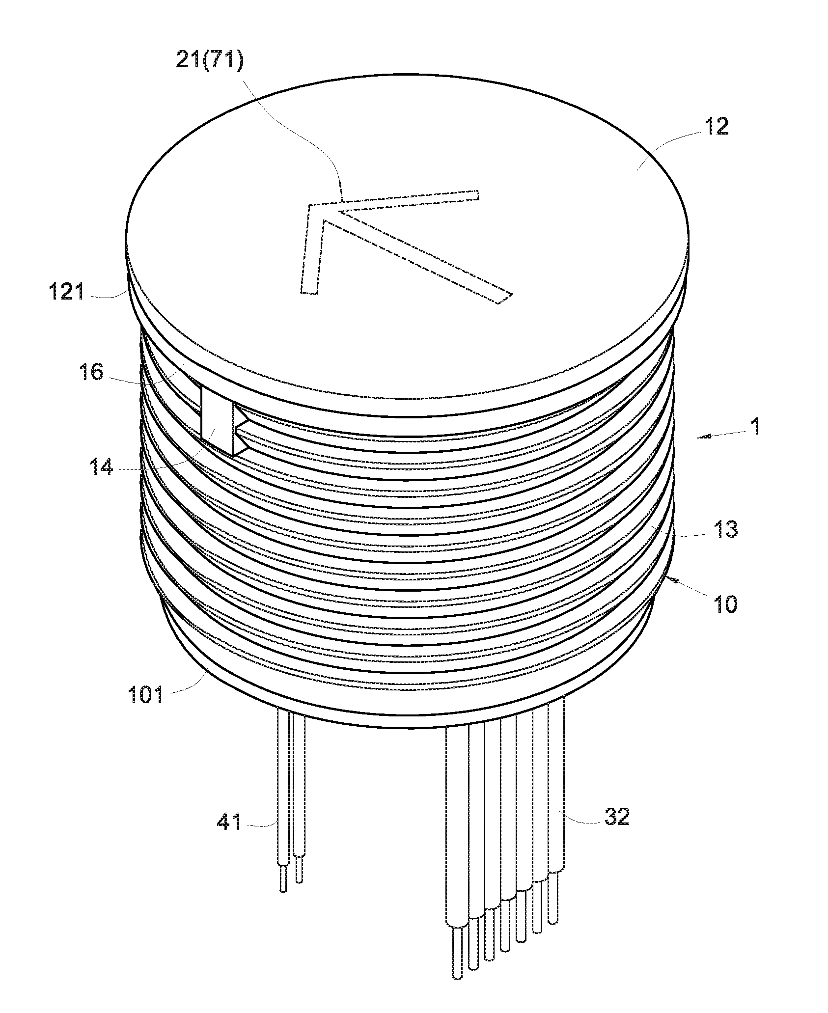 Switch-on/off vibrating alert device