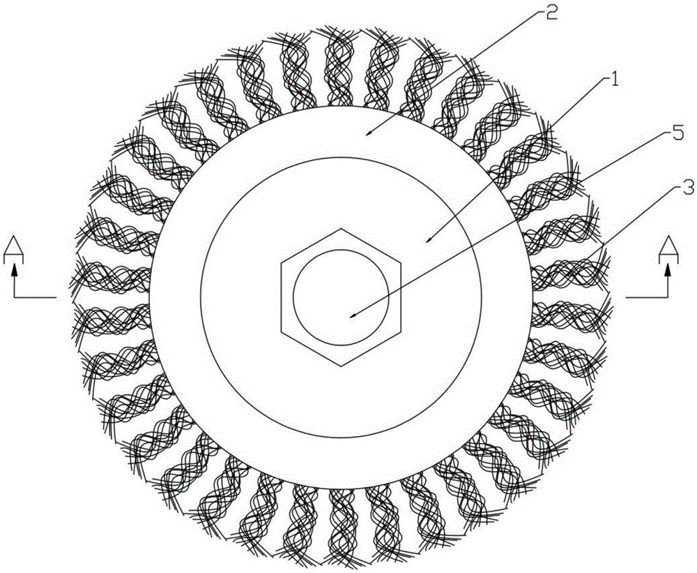 Metal wire polishing wheel