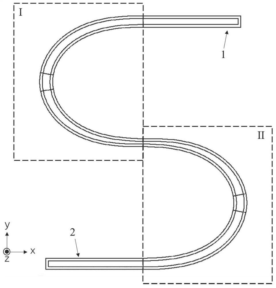 Cascaded bent waveguide type lithium niobate polarization rotator