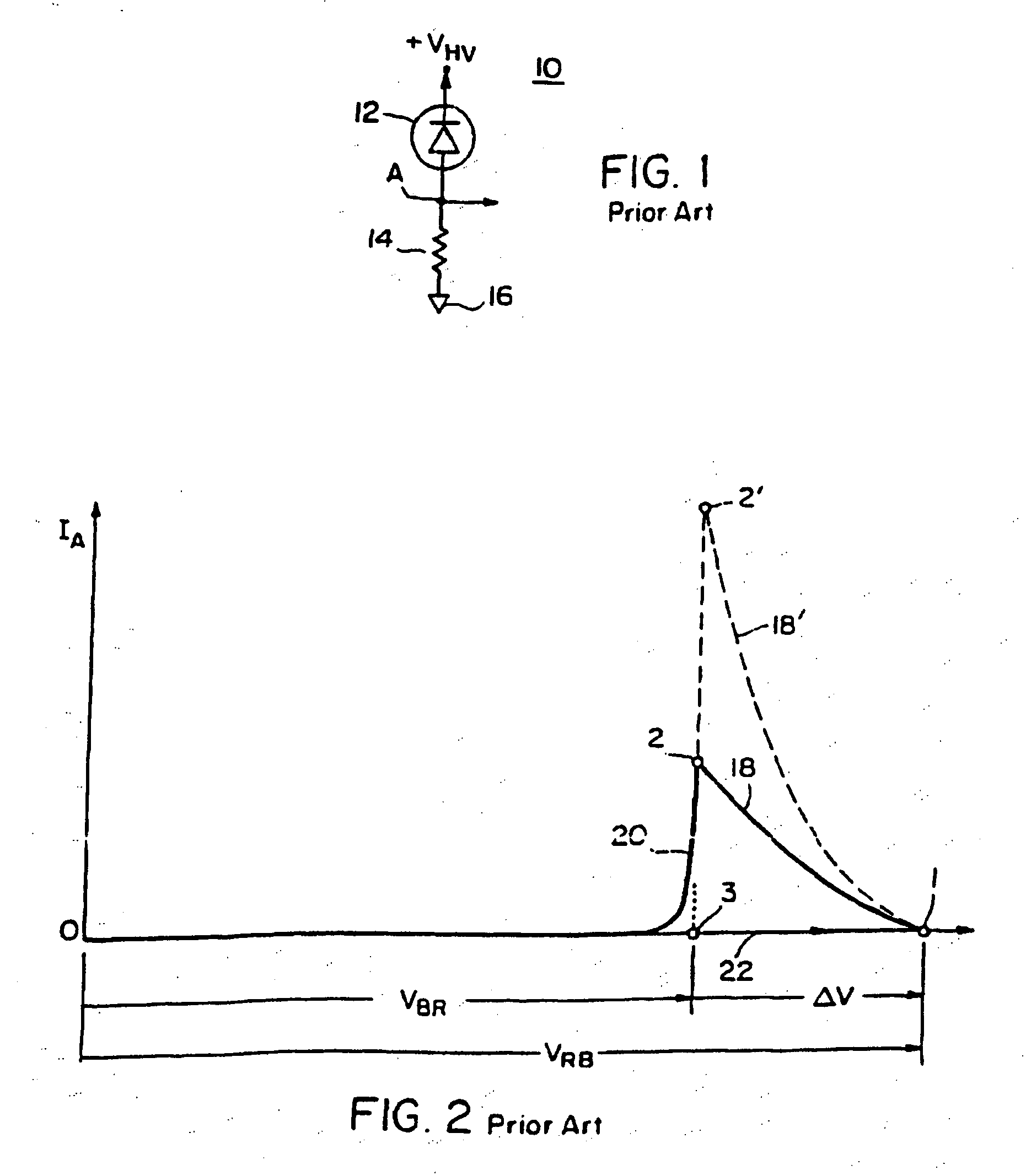 Double quench circuit for an avalanche current device