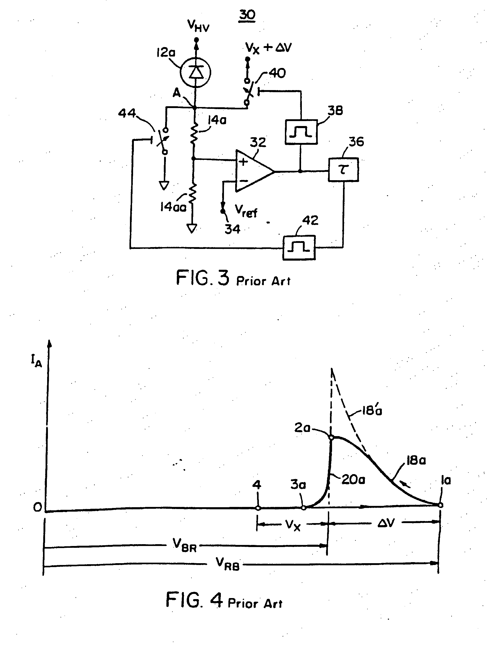 Double quench circuit for an avalanche current device