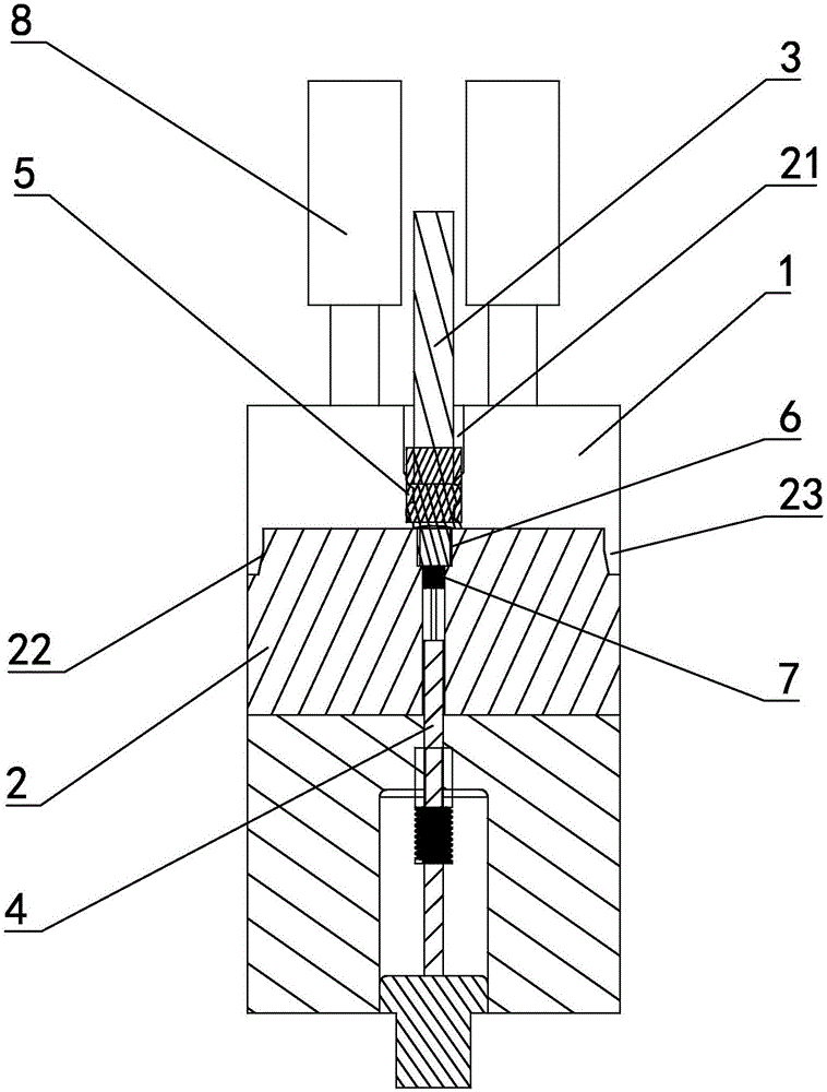 Mold and method for machining multi-section part with spiral tooth structure