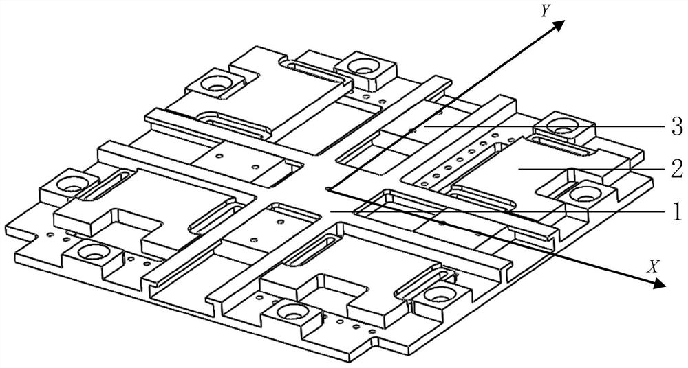 A two-dimensional centroid trimming device for a cube star