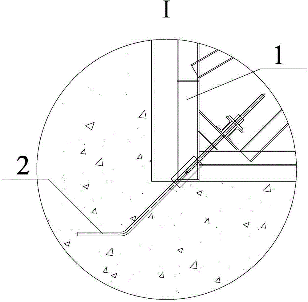 Open trench tunnel main structure tall side wall unilateral vertical mold and construction process thereof