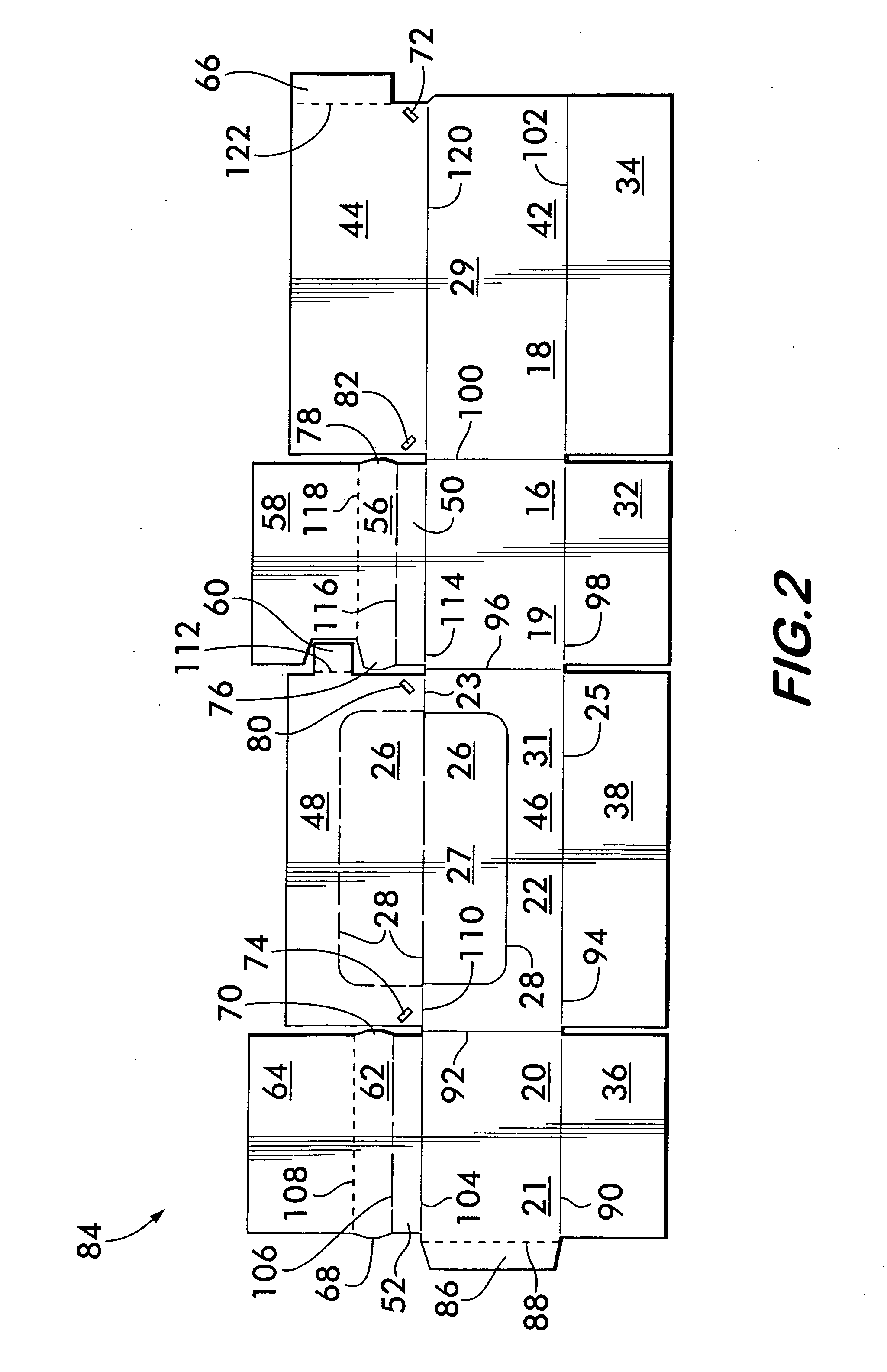 Stackable container with support flanges