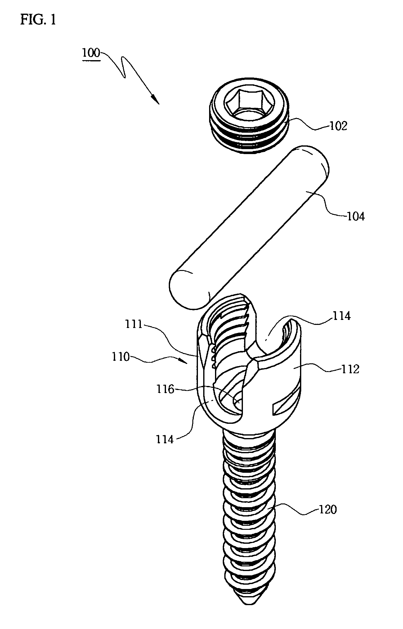 Pedicle screw and operating device thereof