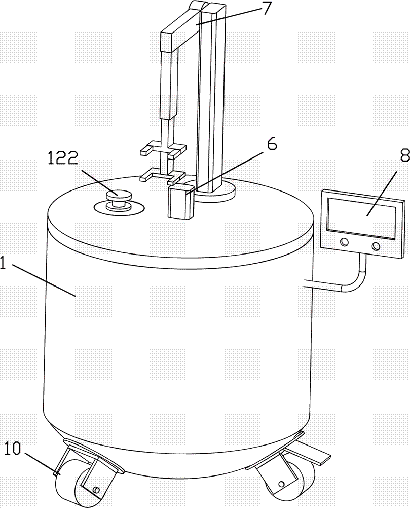 Cryopreserved box storage tank