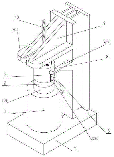 Jaw vice anchorage anchor device used for single-hole steel strand fatigue test