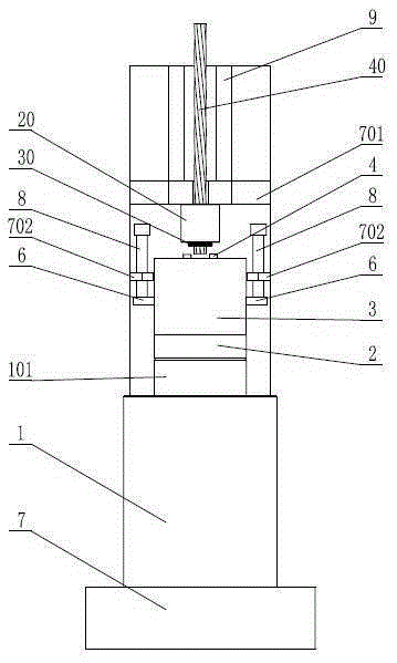 Jaw vice anchorage anchor device used for single-hole steel strand fatigue test