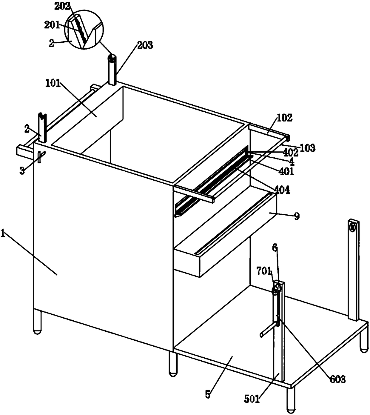 Dyeing device for fabric production