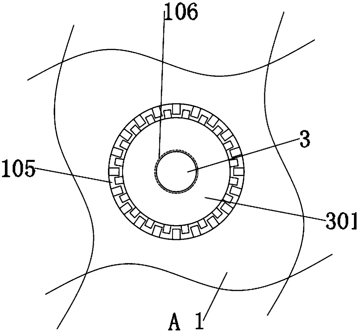 Dyeing device for fabric production