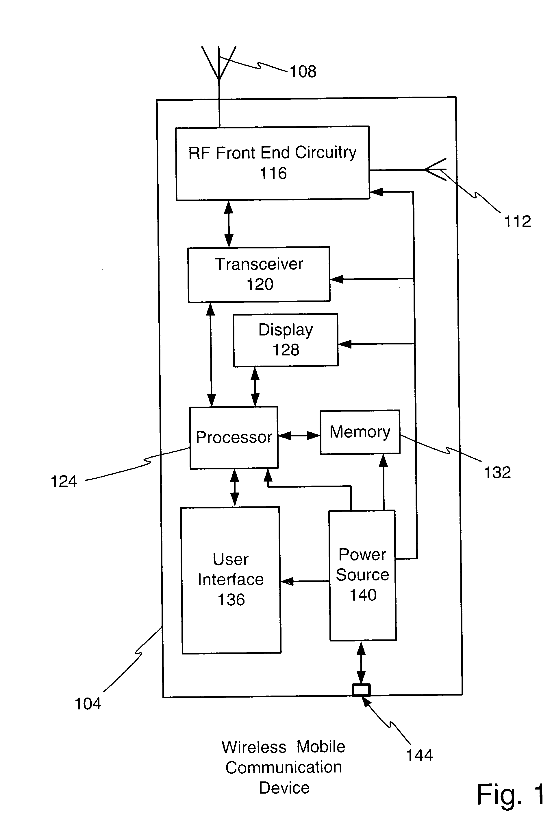 Communication device with diversity antenna