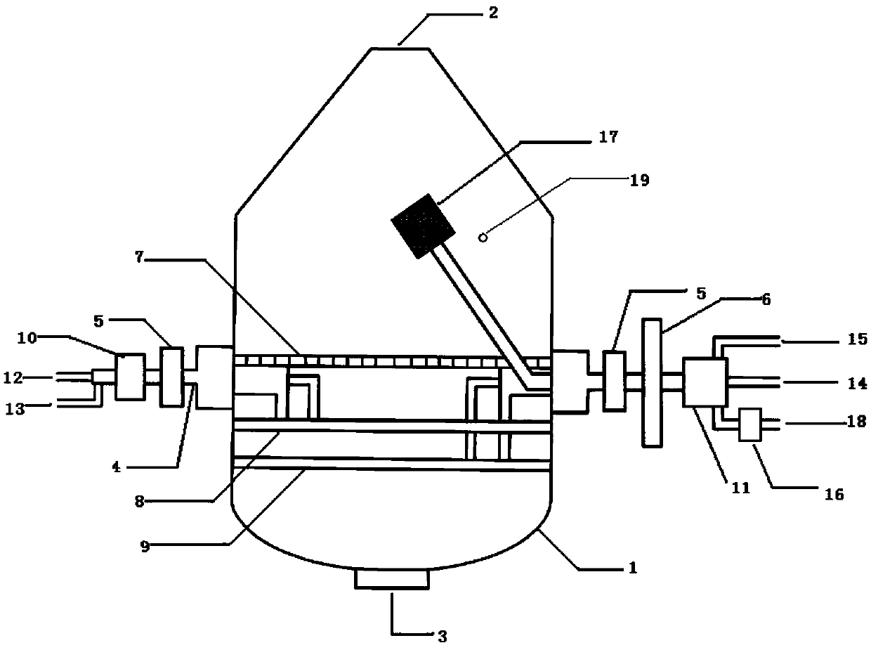 Solid cationic etherification agent balanced pressure filtration, washing and drying integrated reaction kettle