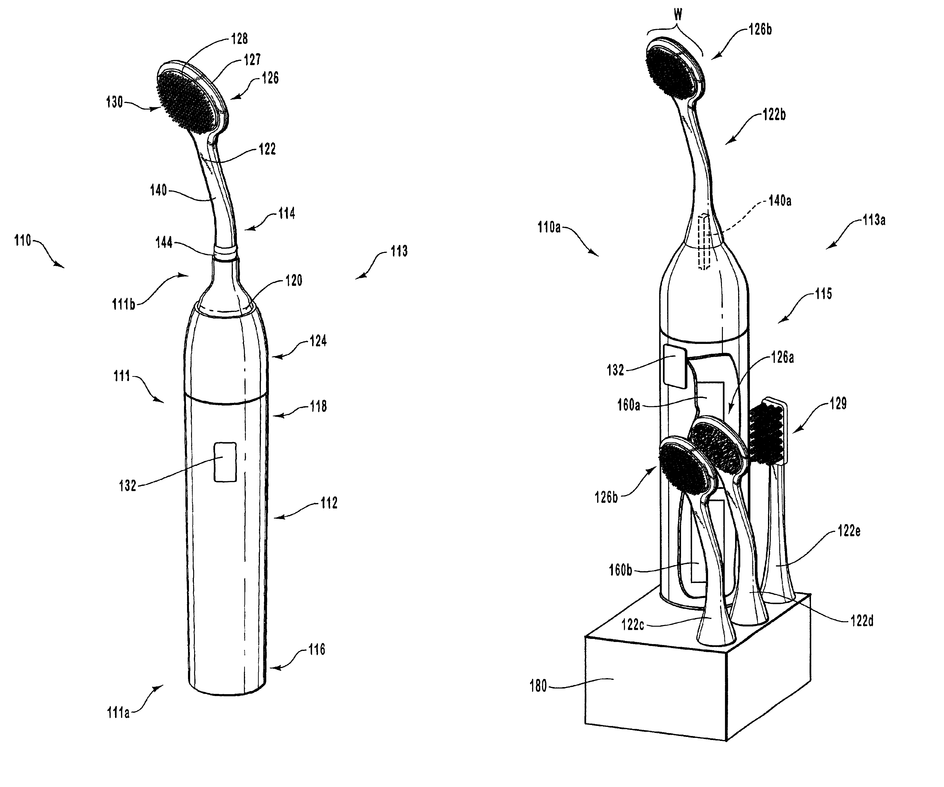 Powered tongue cleaning device