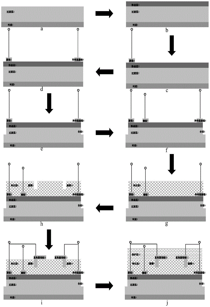 Composite field plate power device based on right angle source field plate and right angle drain field plate