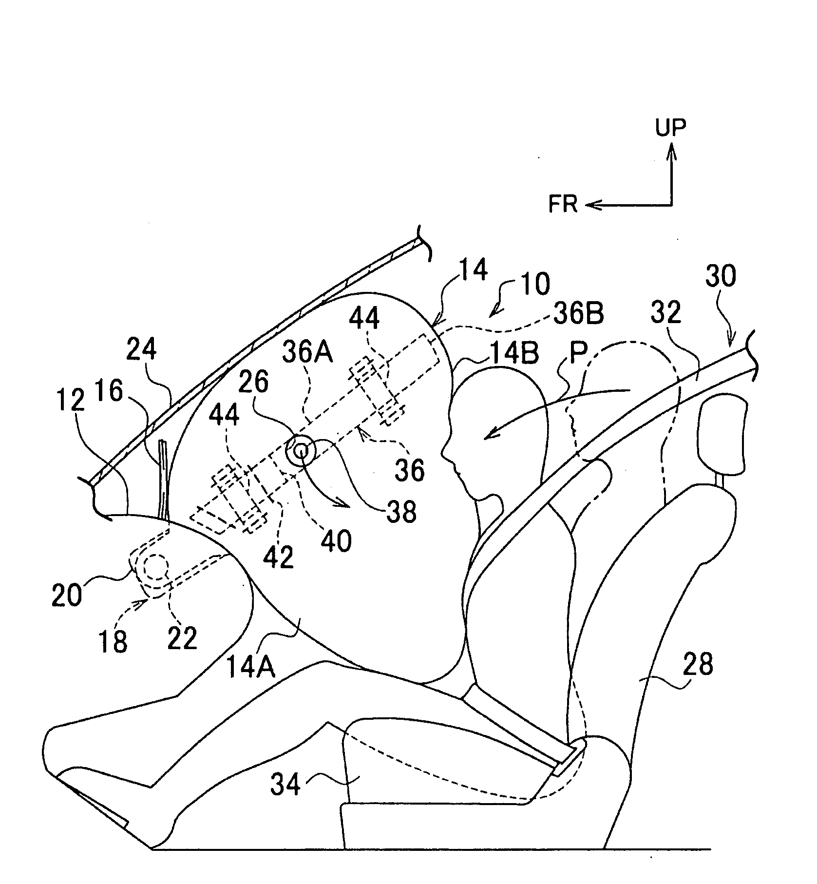 Vehicle airbag device