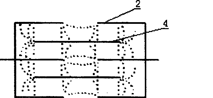 Multiple layered sheet structured ceramic capacitor for middle and high voltages