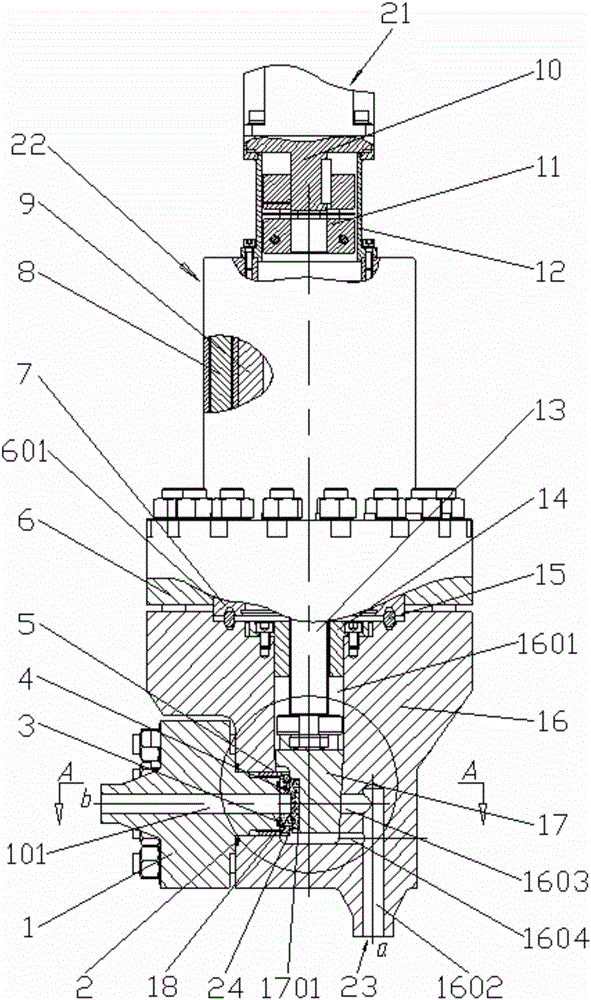 Static seal transmission type gate valve with bevel alloy seal and slag removal structures