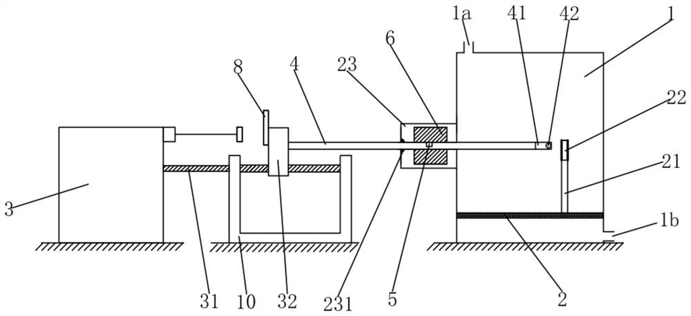 High-temperature and high-pressure water environment normal fretting wear test device