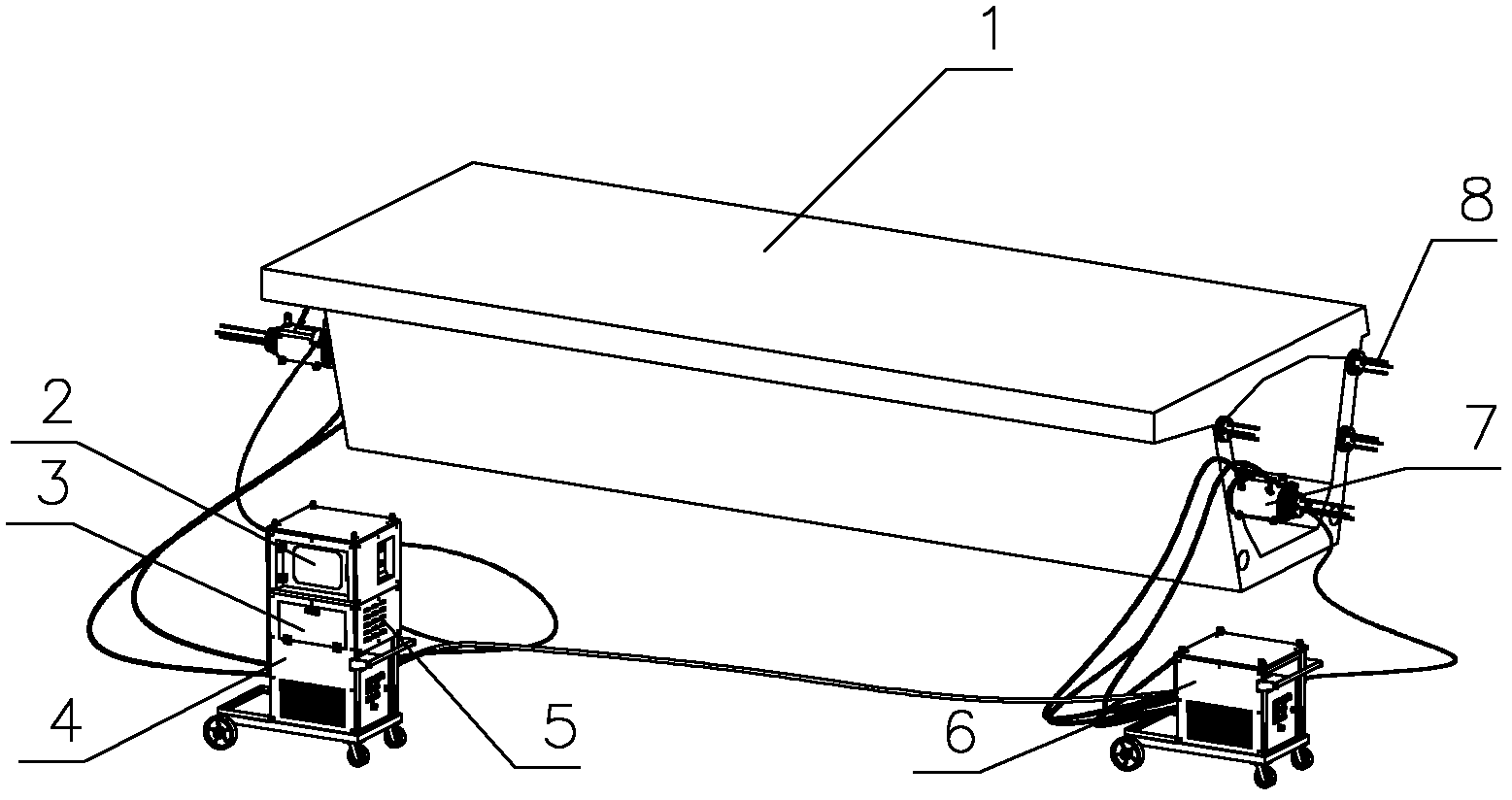 Pre-stress full automatic intelligent tensioning device and operation method thereof