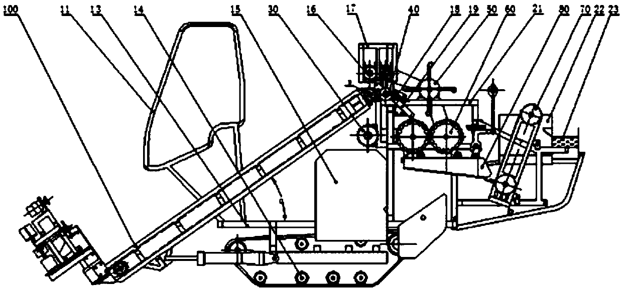 Crawler self-propelled dry type water chestnut harvester