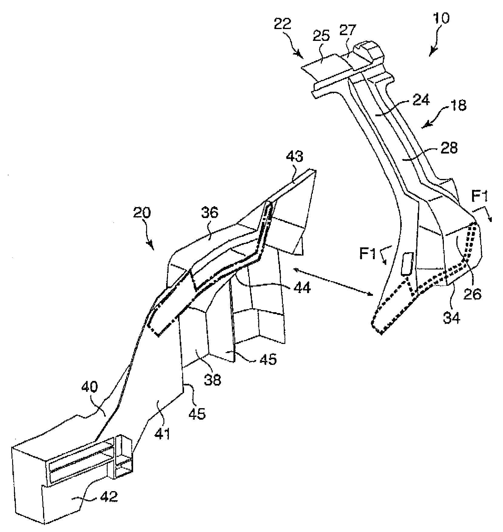 Pillar construction for vehicle