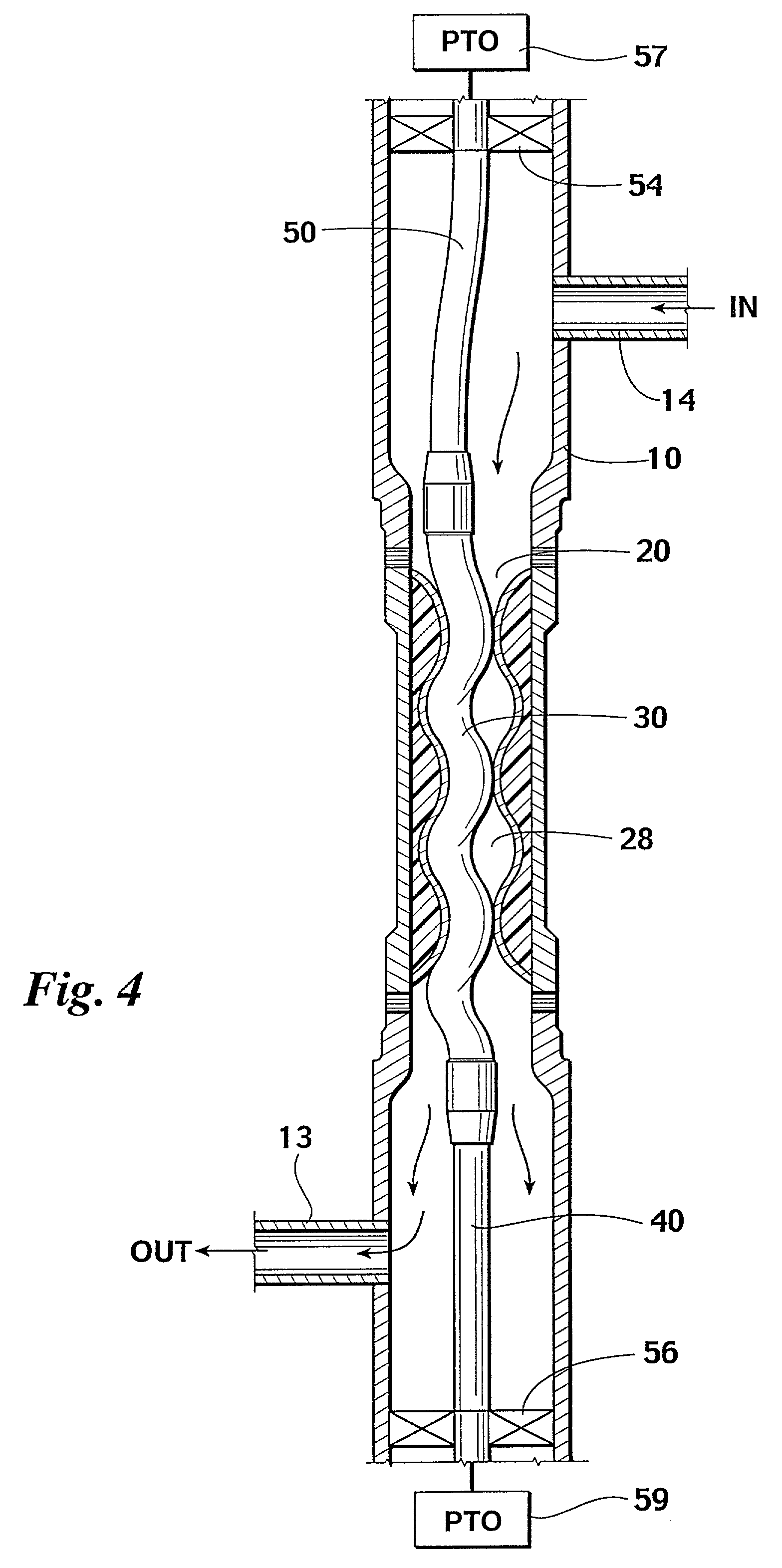 Progressive cavity helical device