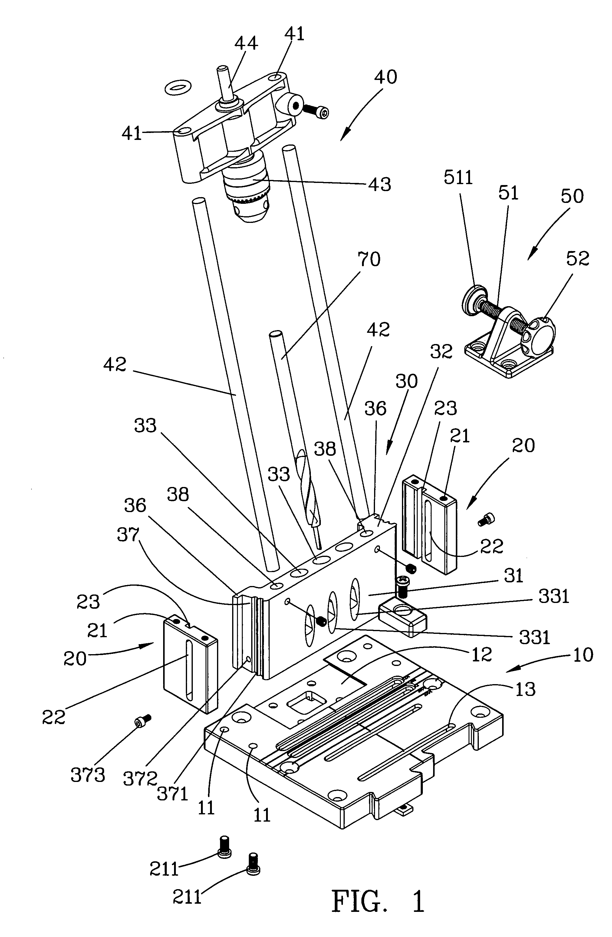 Upright inclined-hole drilling jig