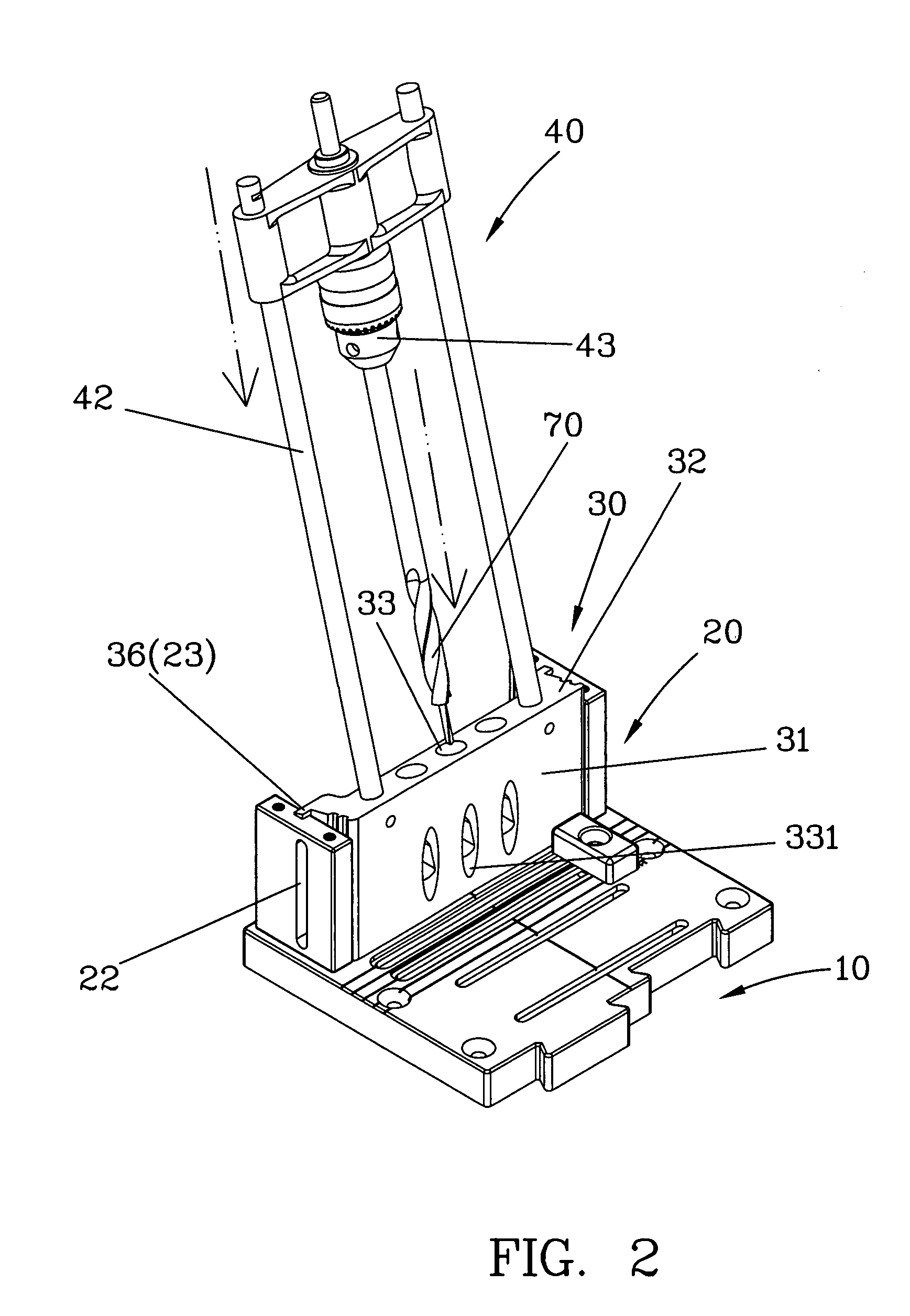 Upright inclined-hole drilling jig