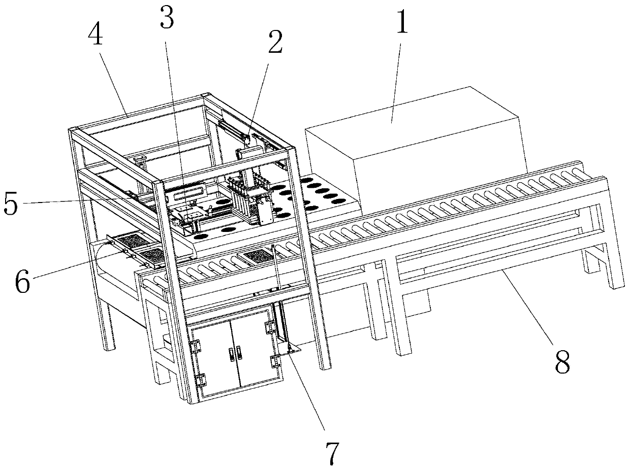 Magnetic material tray switch and implementation method thereof