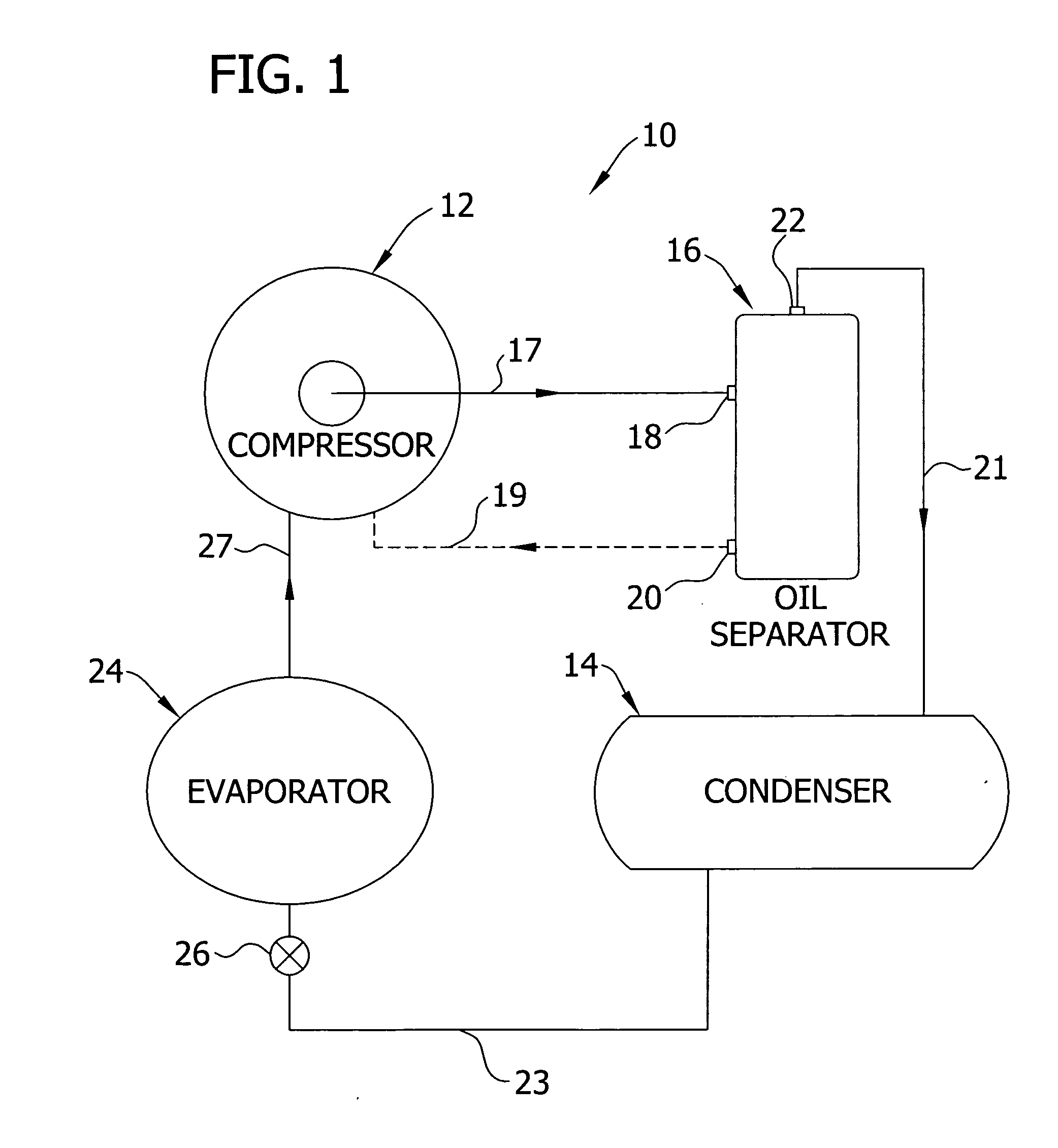 Vertical oil separator