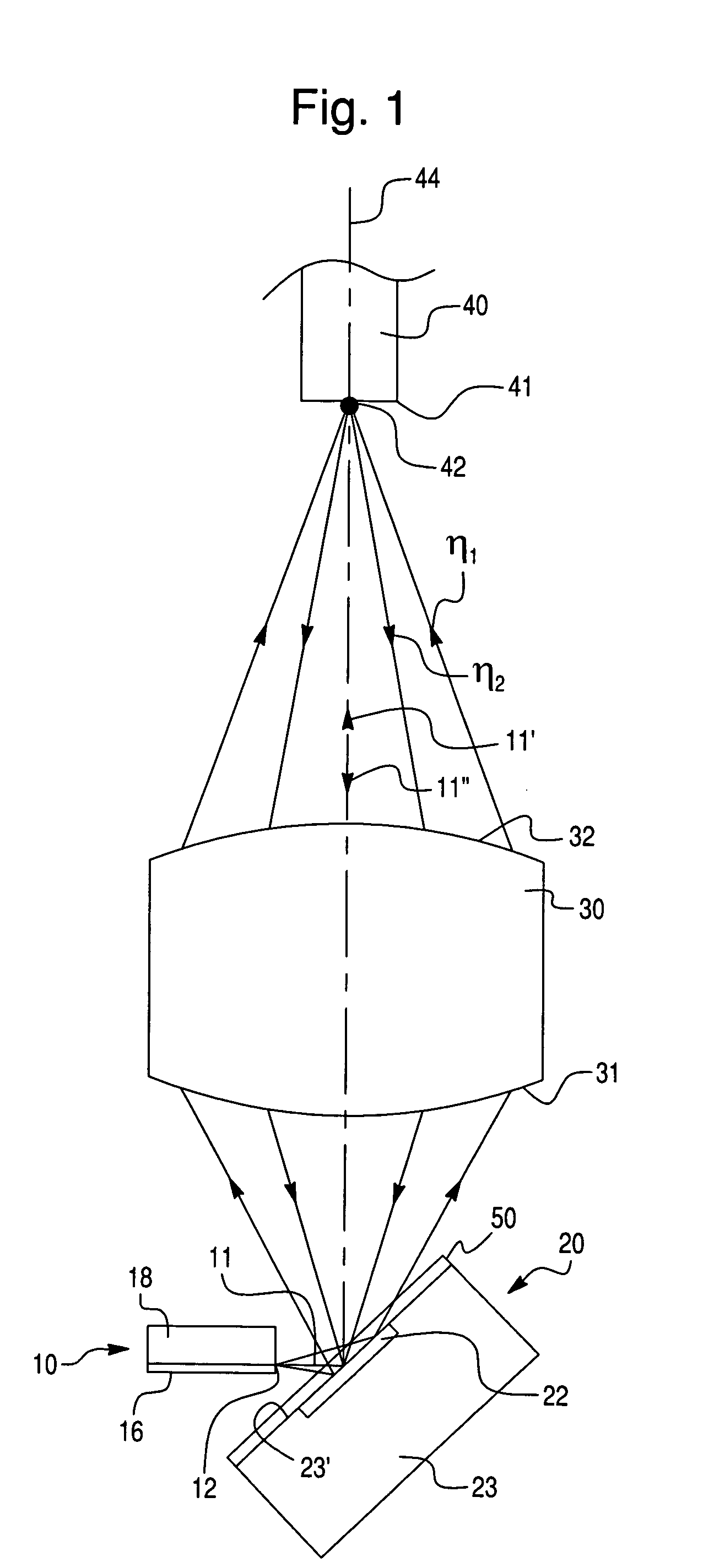 Optical discriminator for transmitting and receiving in both optical fiber and free space applications