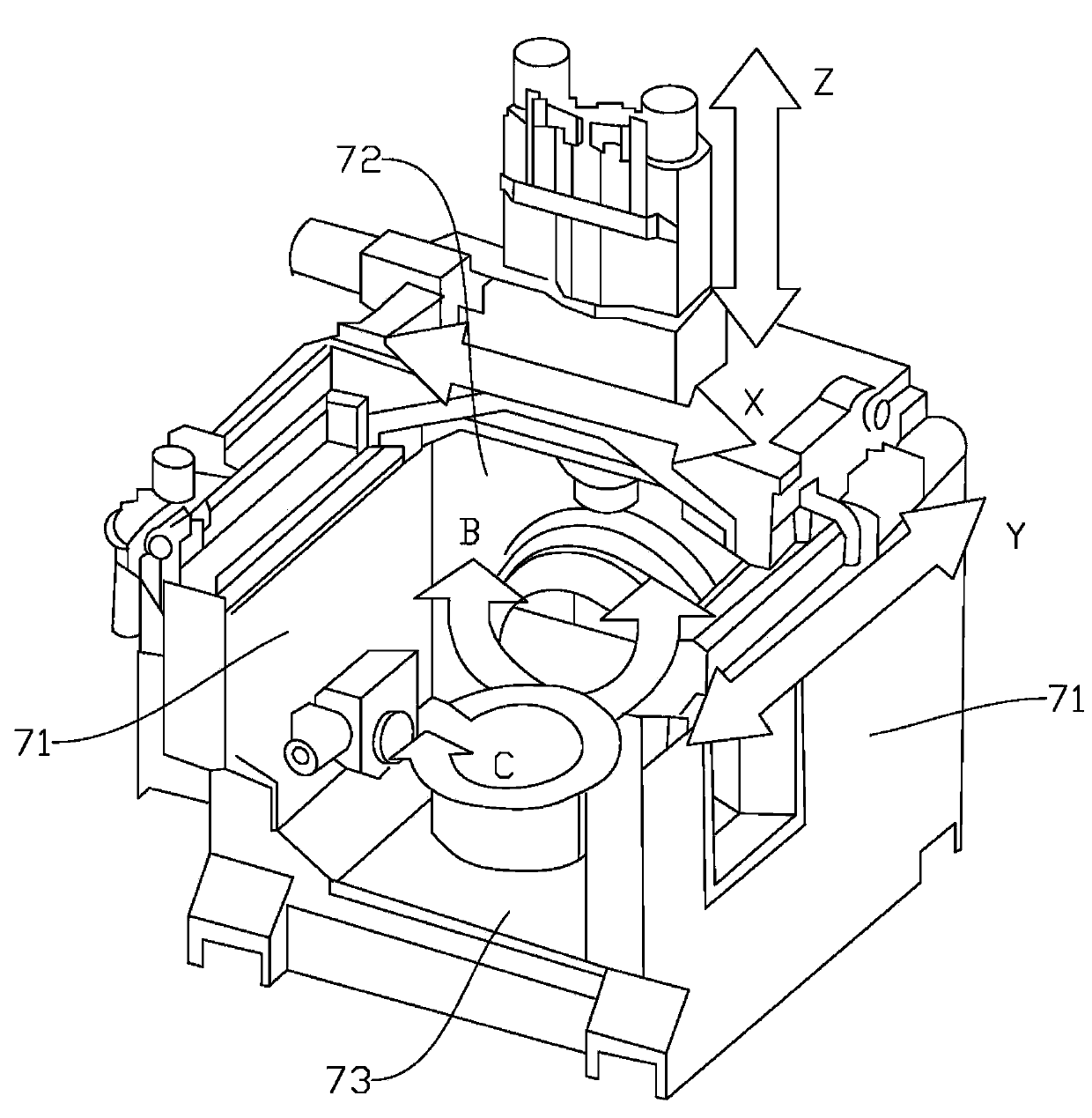 High-wall compact high-speed precision vertical machining center