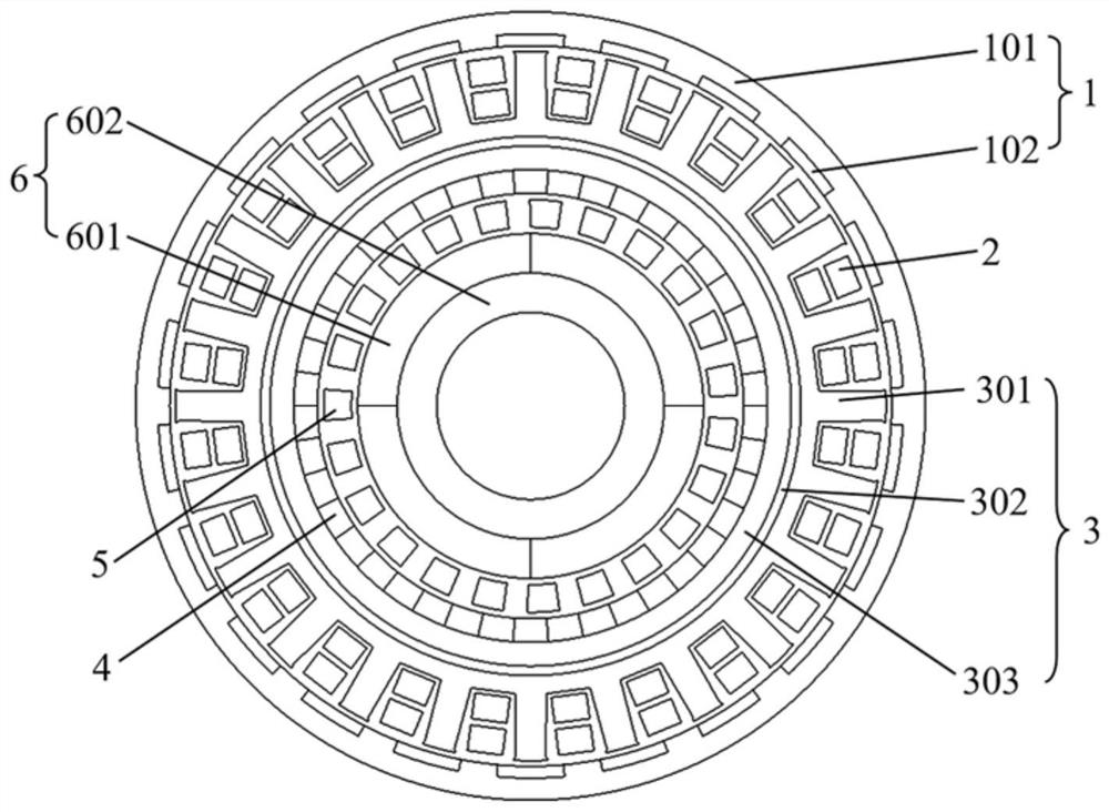 Two-stage magnetic gear transmission motor for robot joints