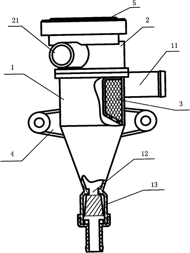 Oil-gas separator of automobile diesel