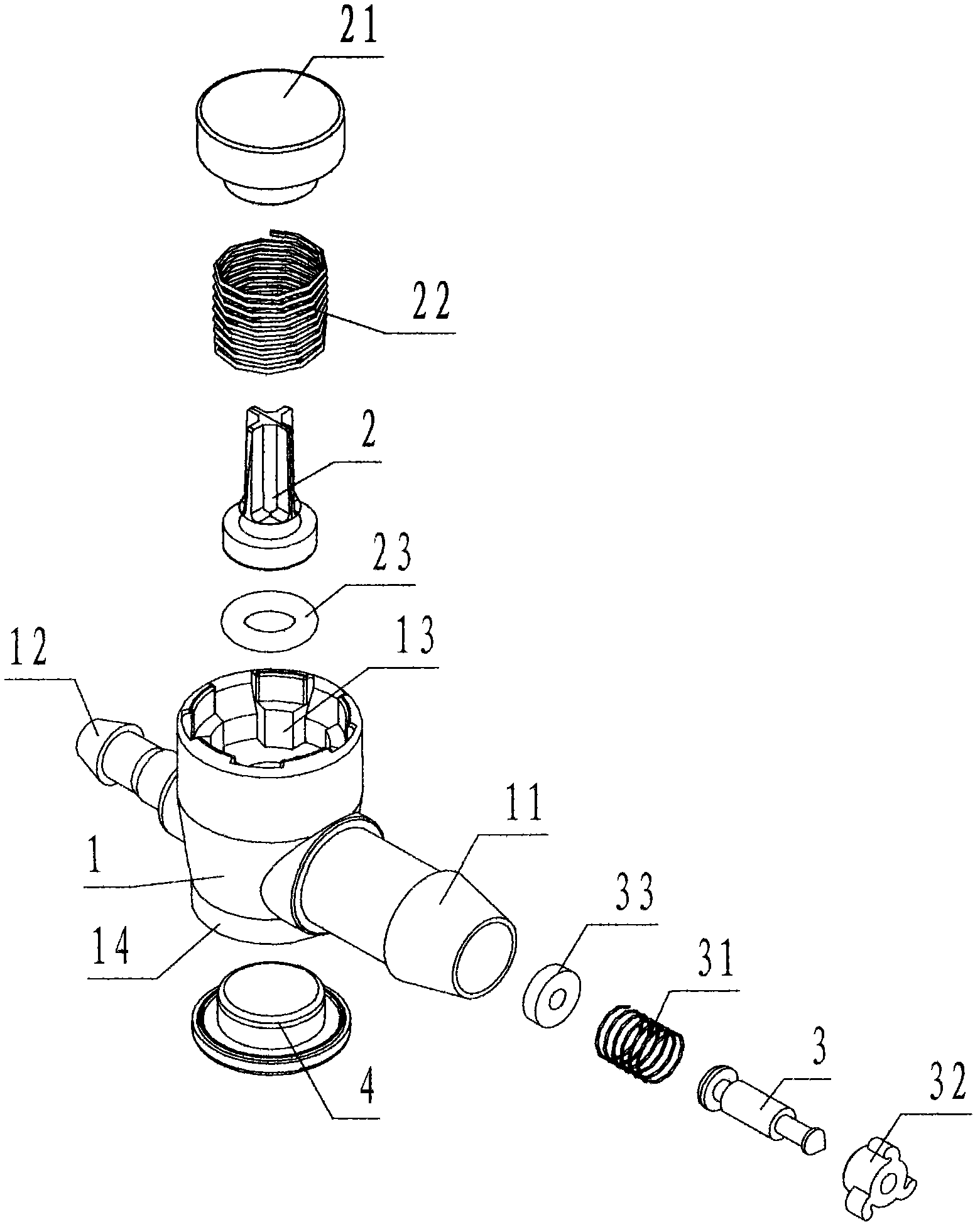 Button-type rapid air exhaust one-way air valve