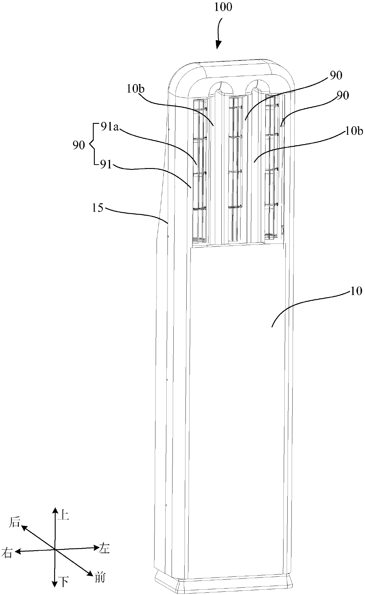 Air conditioner cabinet, air conditioner and air outlet control method for air conditioner cabinet